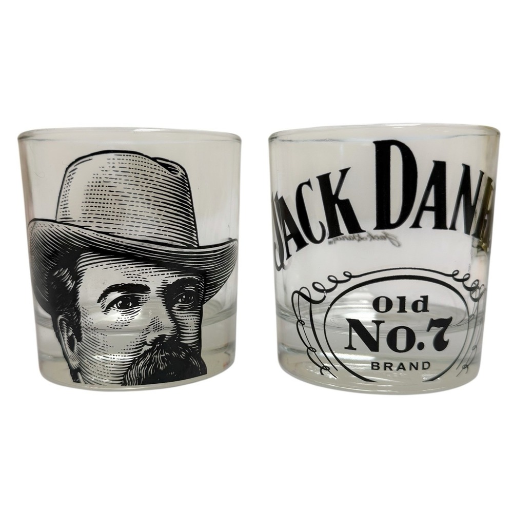 Jack Daniels Old No. 7 Brand Tennessee Whiskey Rocks Glass Set of 2